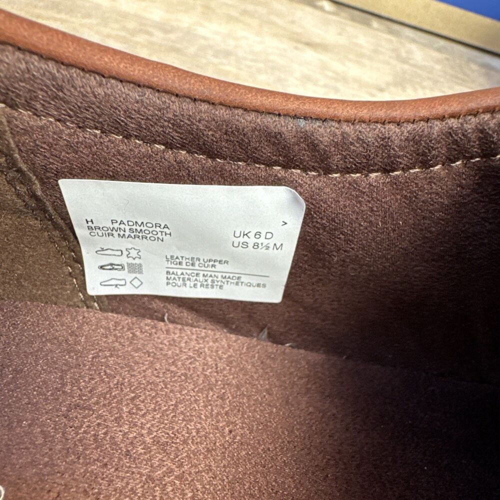 Clarks Padmora Women’s Moc Toe Shoes Brown Smooth Leather Size 8.5 New - Picture 7 of 16